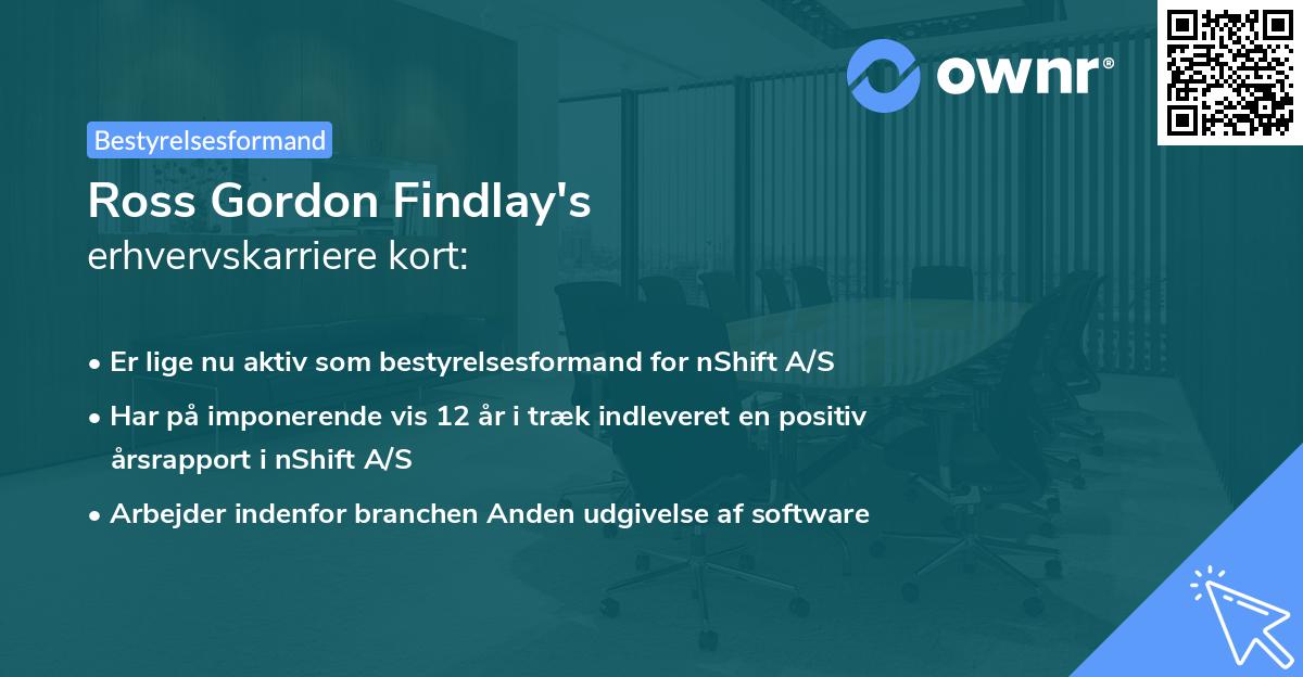 Ross Gordon Findlay's erhvervskarriere kort