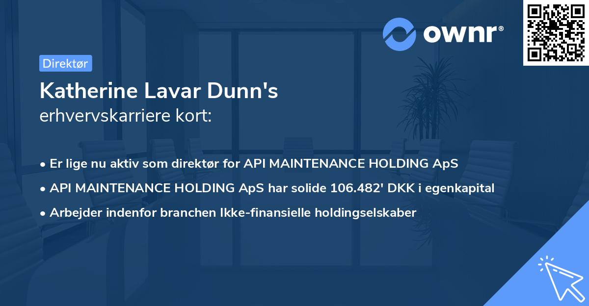 Katherine Lavar Dunn's erhvervskarriere kort