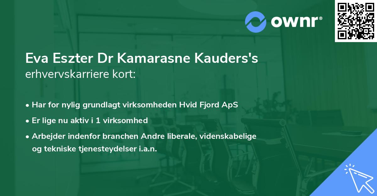 Eva Eszter Dr Kamarasne Kauders's erhvervskarriere kort
