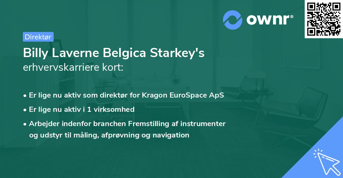 Billy Laverne Belgica Starkey's erhvervskarriere kort