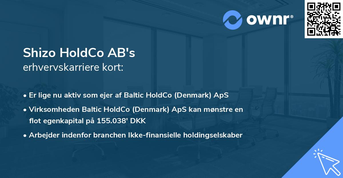 Shizo HoldCo AB's erhvervskarriere kort