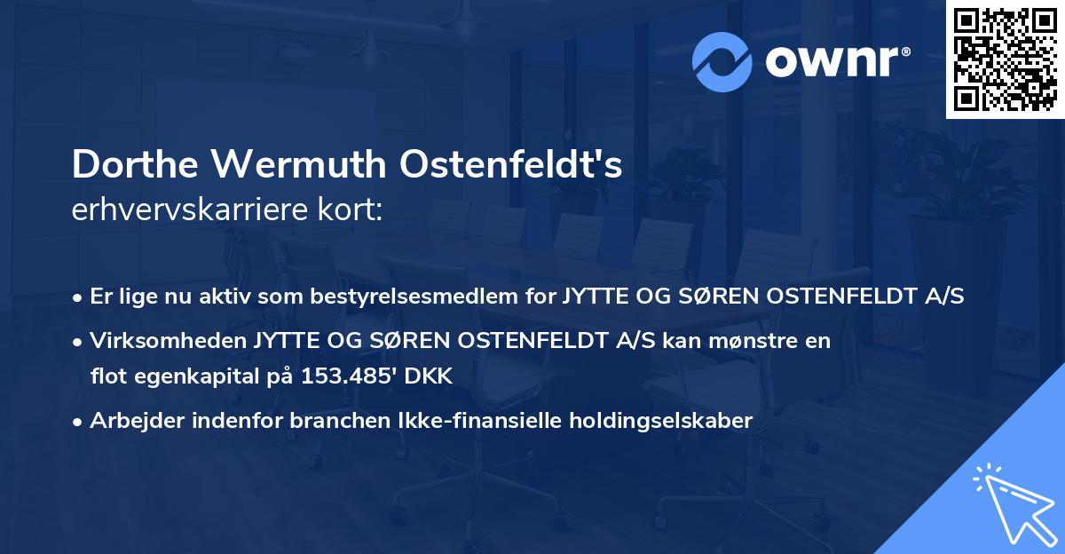 Dorthe Wermuth Ostenfeldt's erhvervskarriere kort