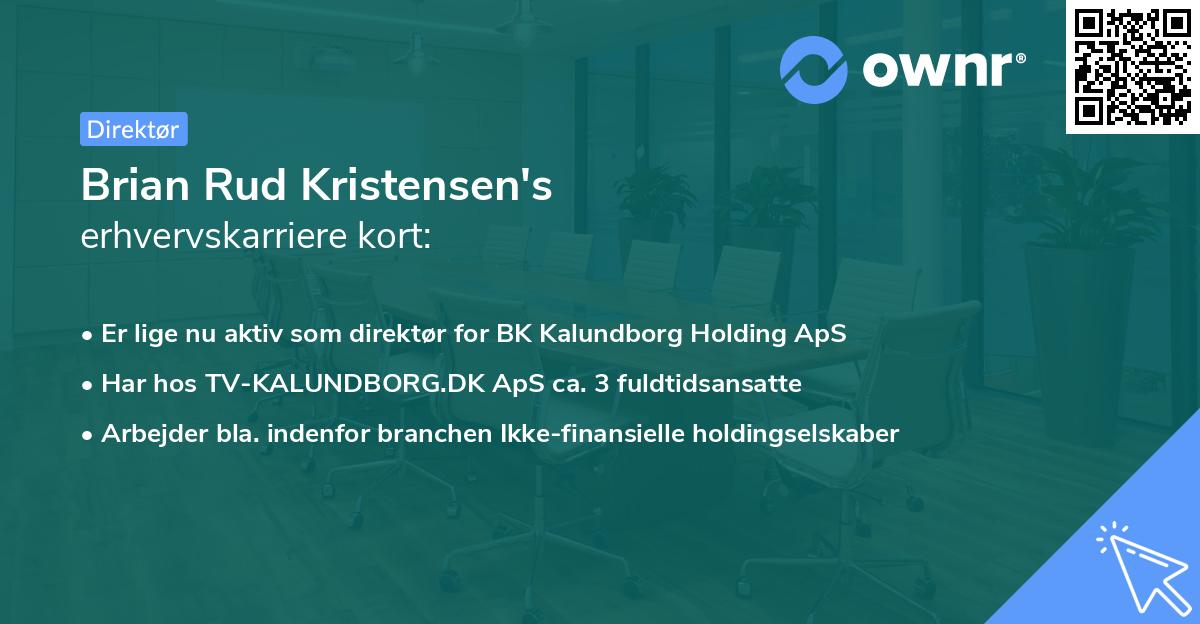 Brian Rud Kristensen's erhvervskarriere kort