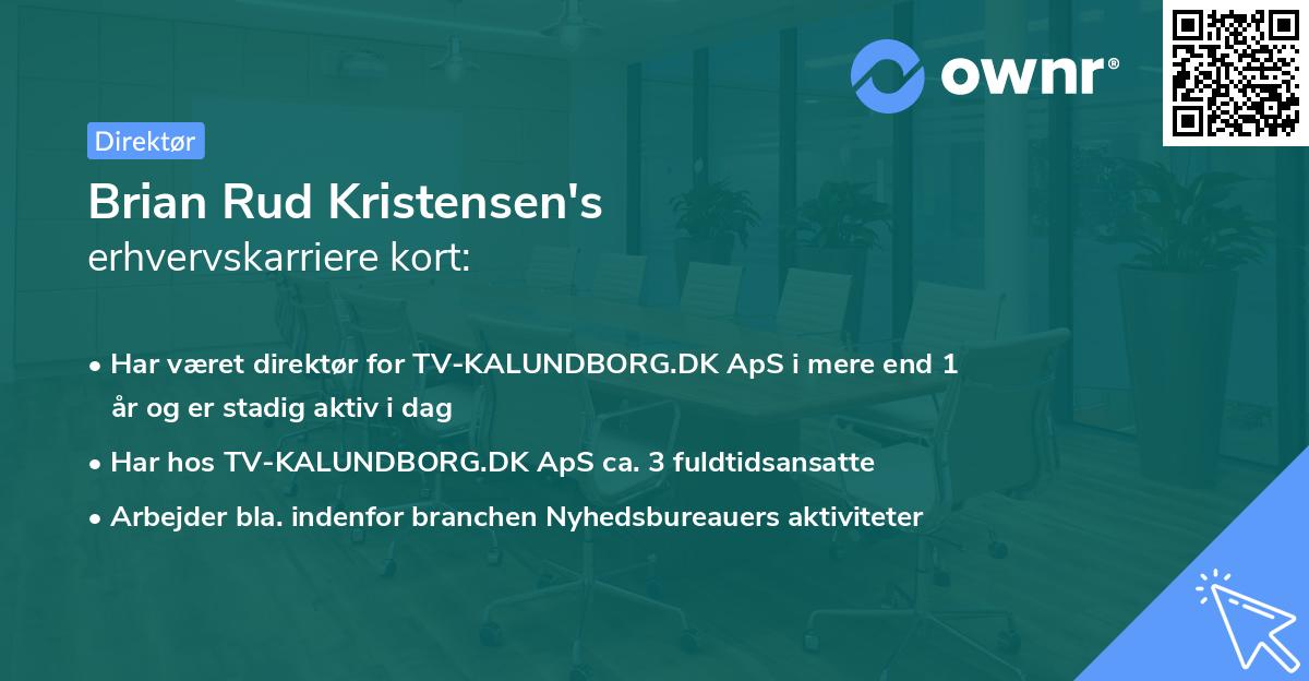 Brian Rud Kristensen's erhvervskarriere kort