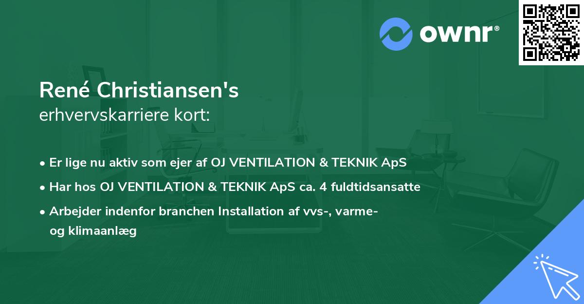 René Christiansen's erhvervskarriere kort