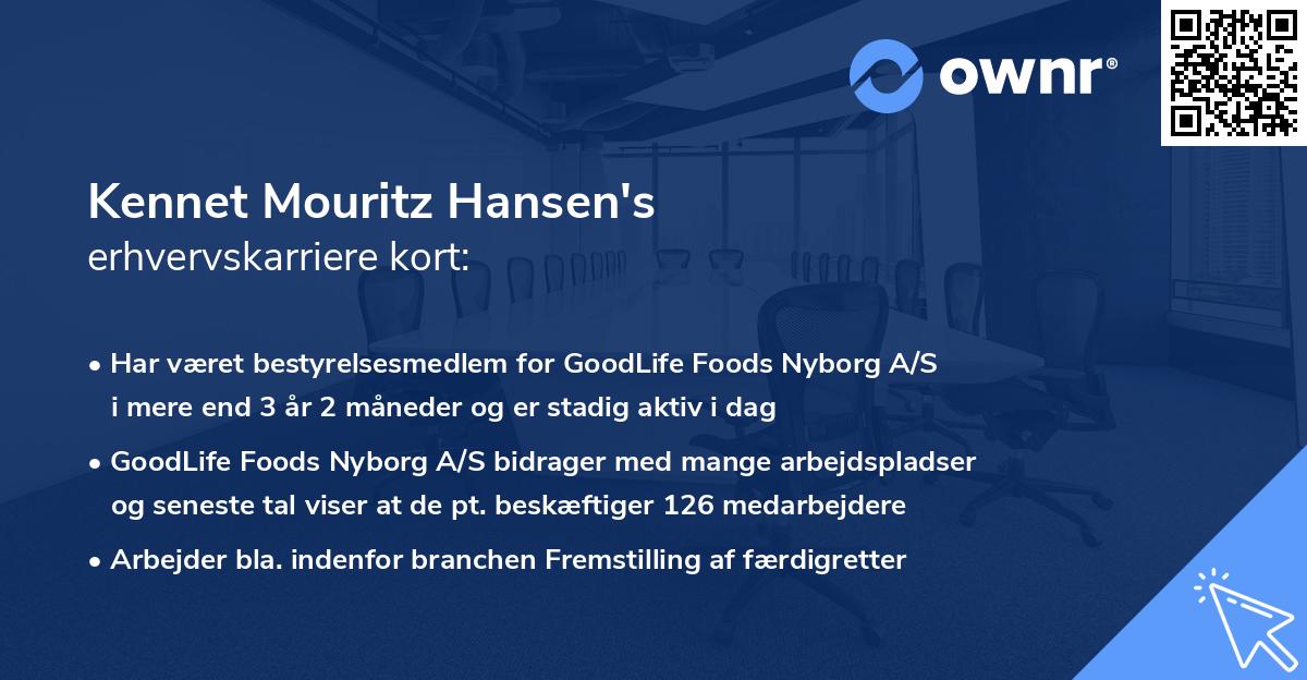 Kennet Mouritz Hansen's erhvervskarriere kort