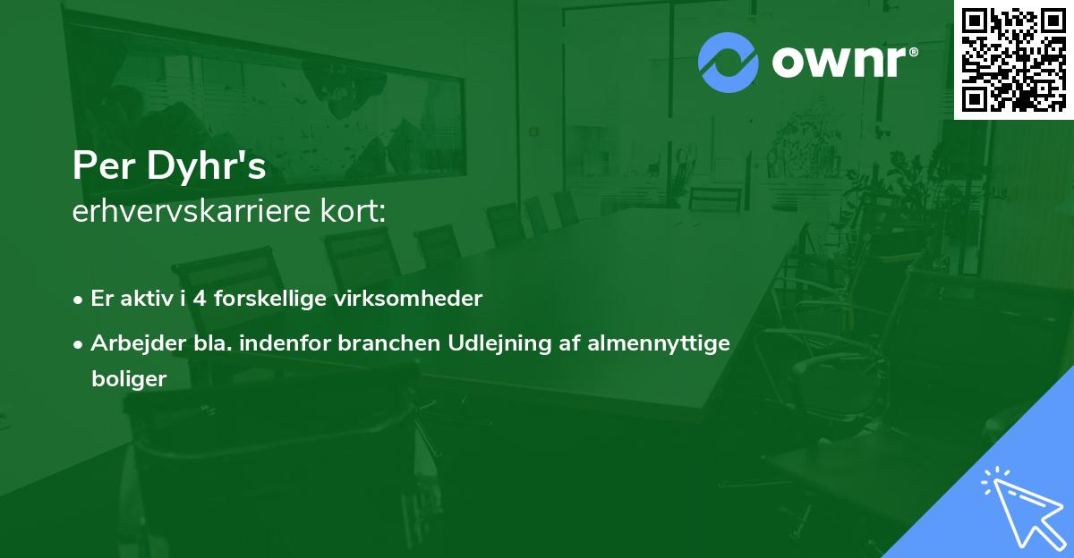Per Dyhr's erhvervskarriere kort