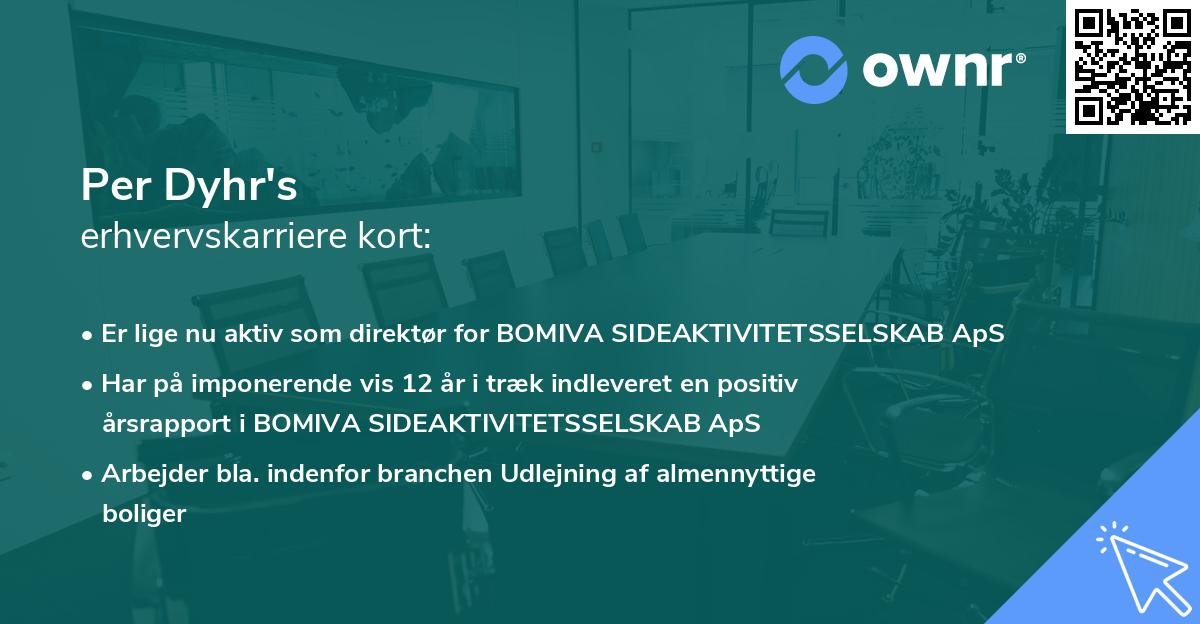 Per Dyhr's erhvervskarriere kort