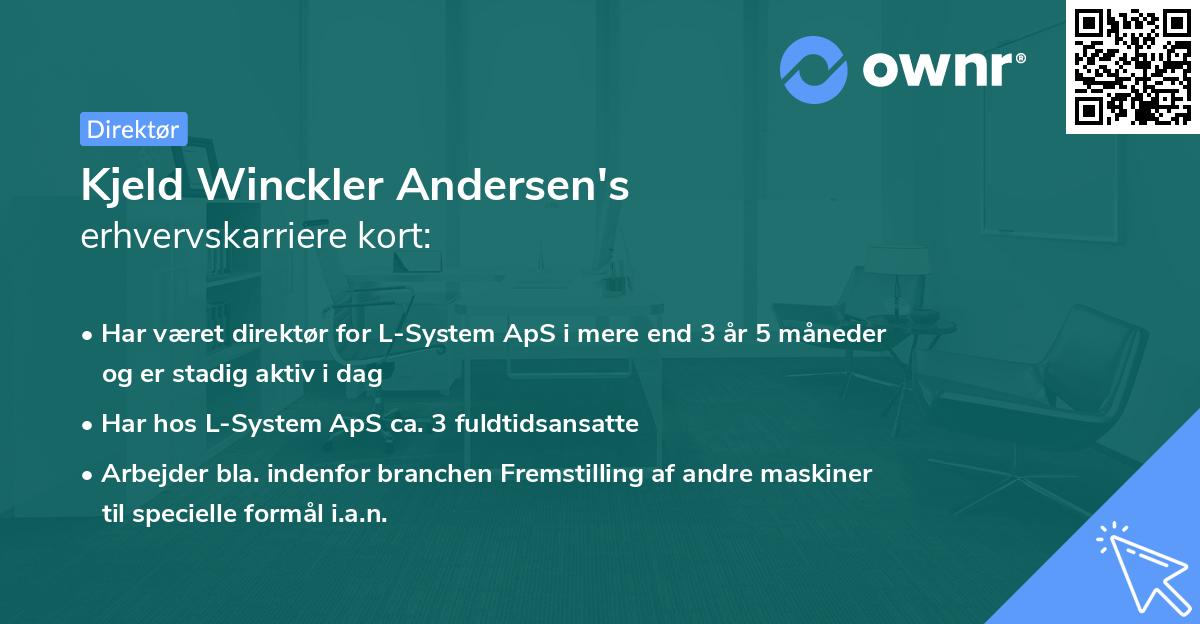 Kjeld Winckler Andersen's erhvervskarriere kort