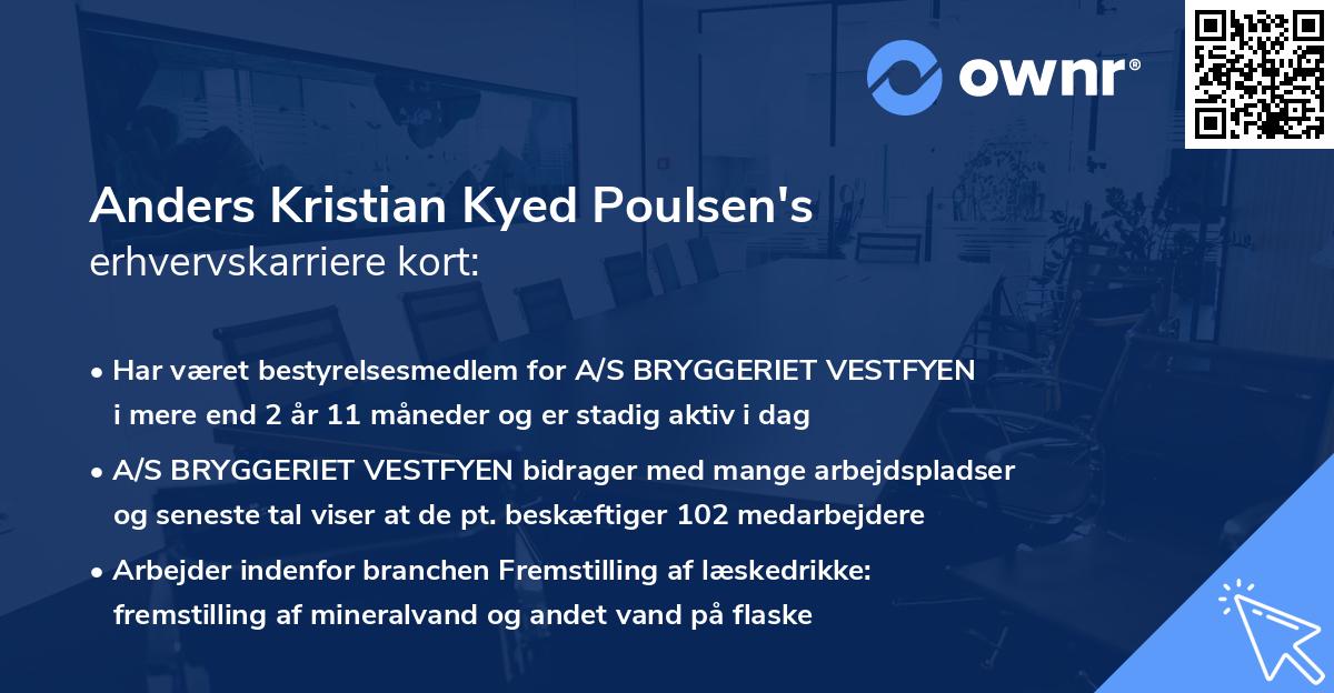 Anders Kristian Kyed Poulsen's erhvervskarriere kort