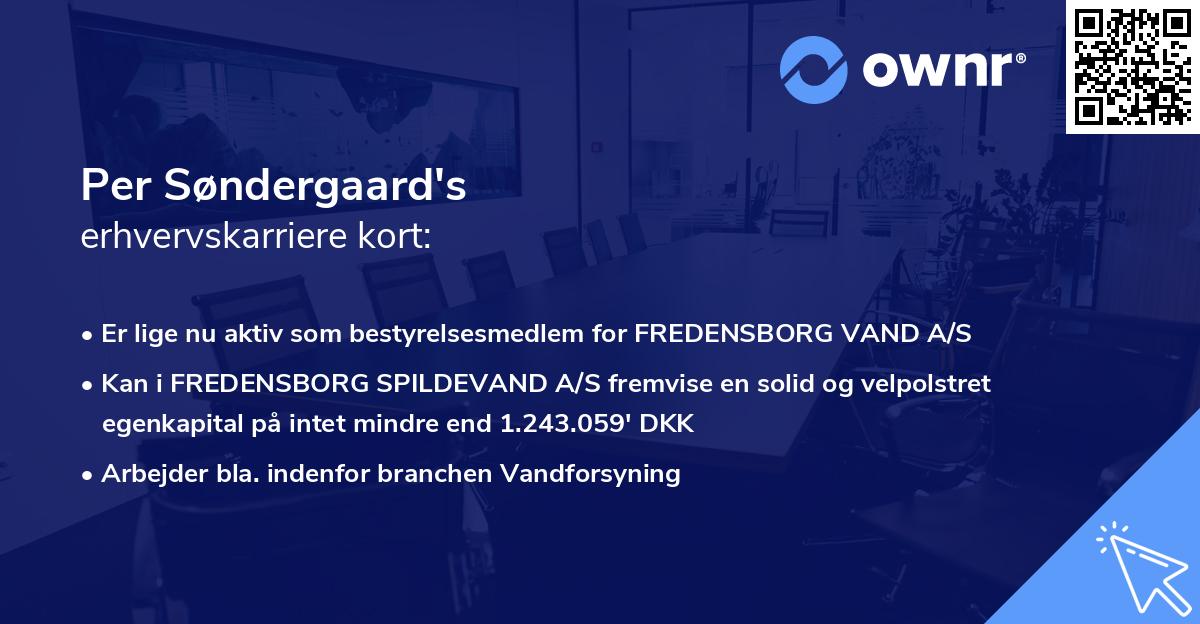 Per Søndergaard's erhvervskarriere kort