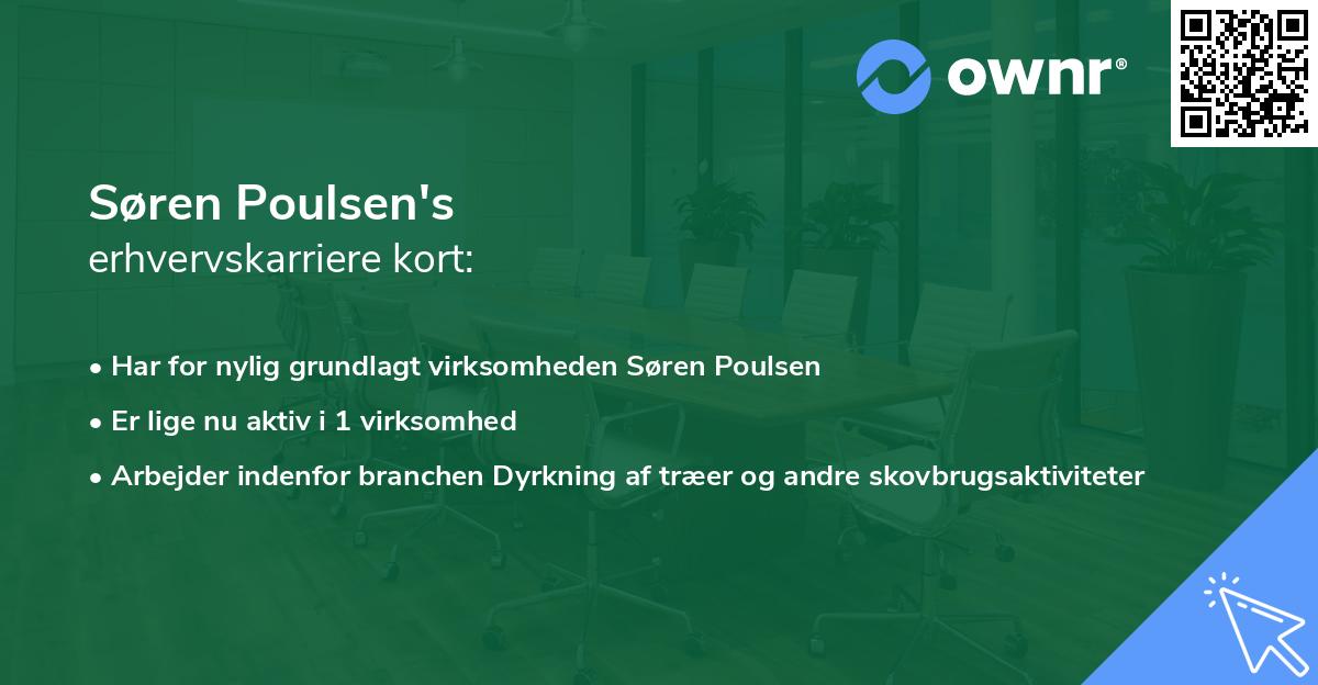 Søren Poulsen's erhvervskarriere kort