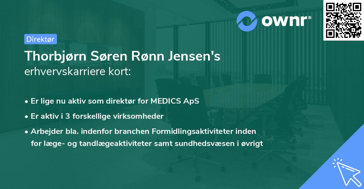 Thorbjørn Søren Rønn Jensen's erhvervskarriere kort