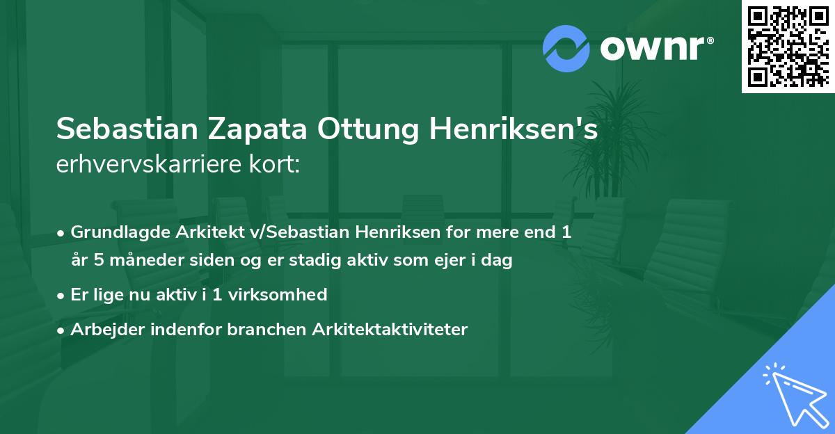 Sebastian Zapata Ottung Henriksen's erhvervskarriere kort