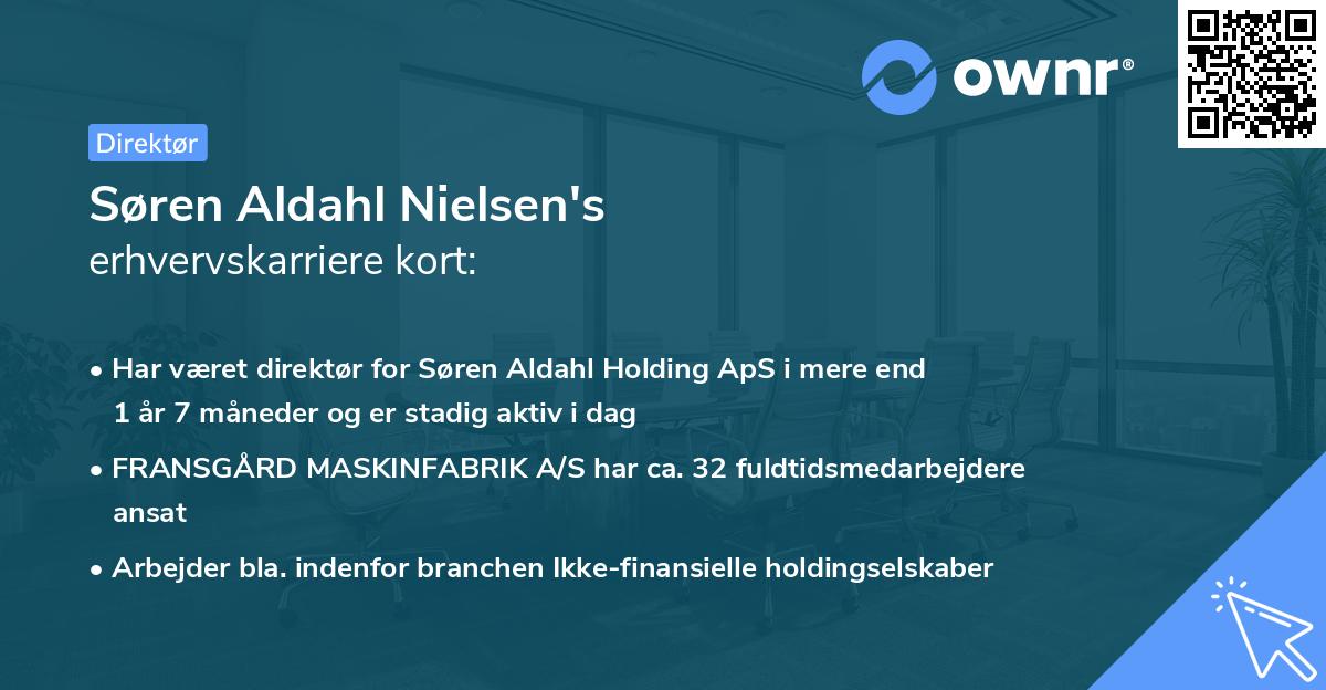Søren Aldahl Nielsen's erhvervskarriere kort