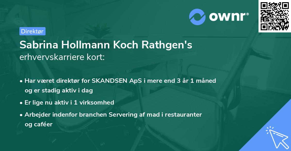 Sabrina Hollmann Koch Rathgen's erhvervskarriere kort