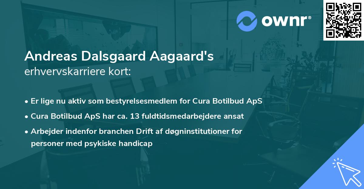 Andreas Dalsgaard Aagaard's erhvervskarriere kort