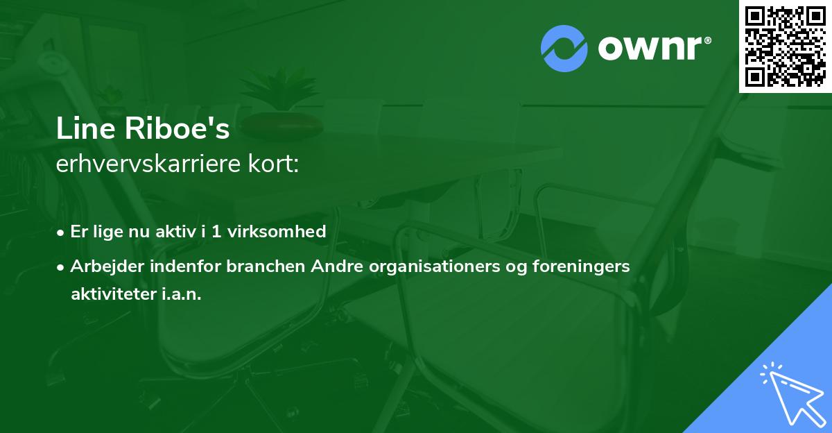 Line Riboe's erhvervskarriere kort
