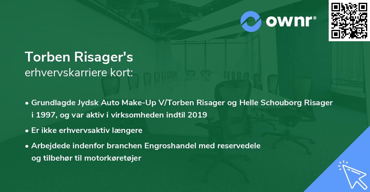 Torben Risager's erhvervskarriere kort