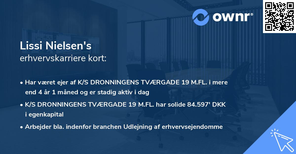 Lissi Nielsen's erhvervskarriere kort