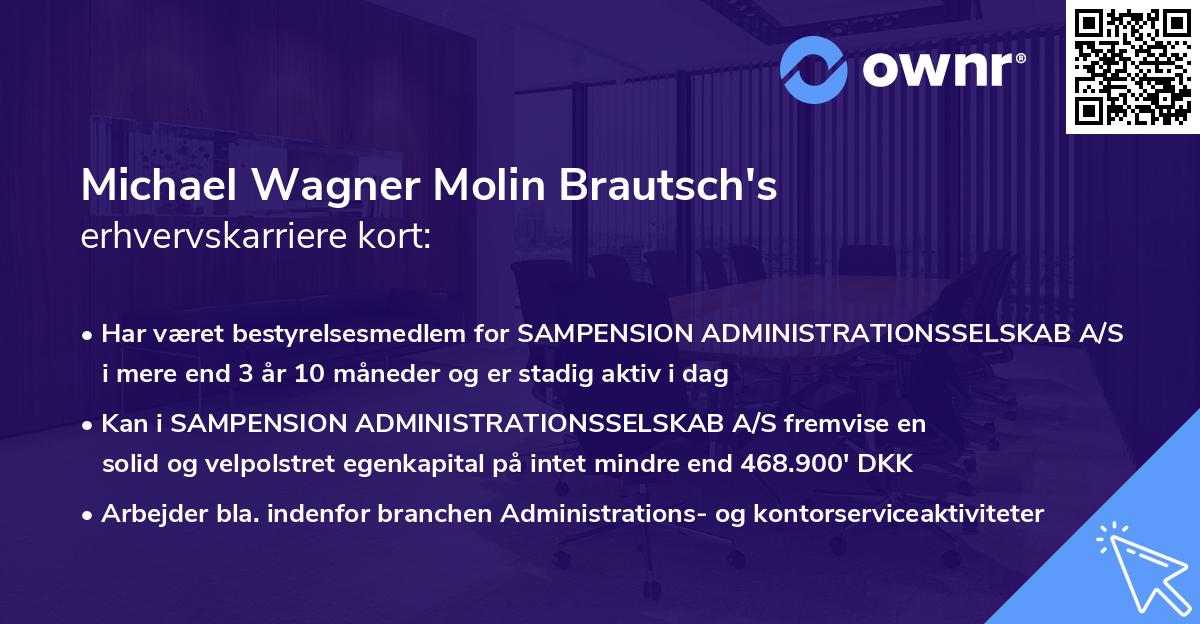 Michael Wagner Molin Brautsch's erhvervskarriere kort