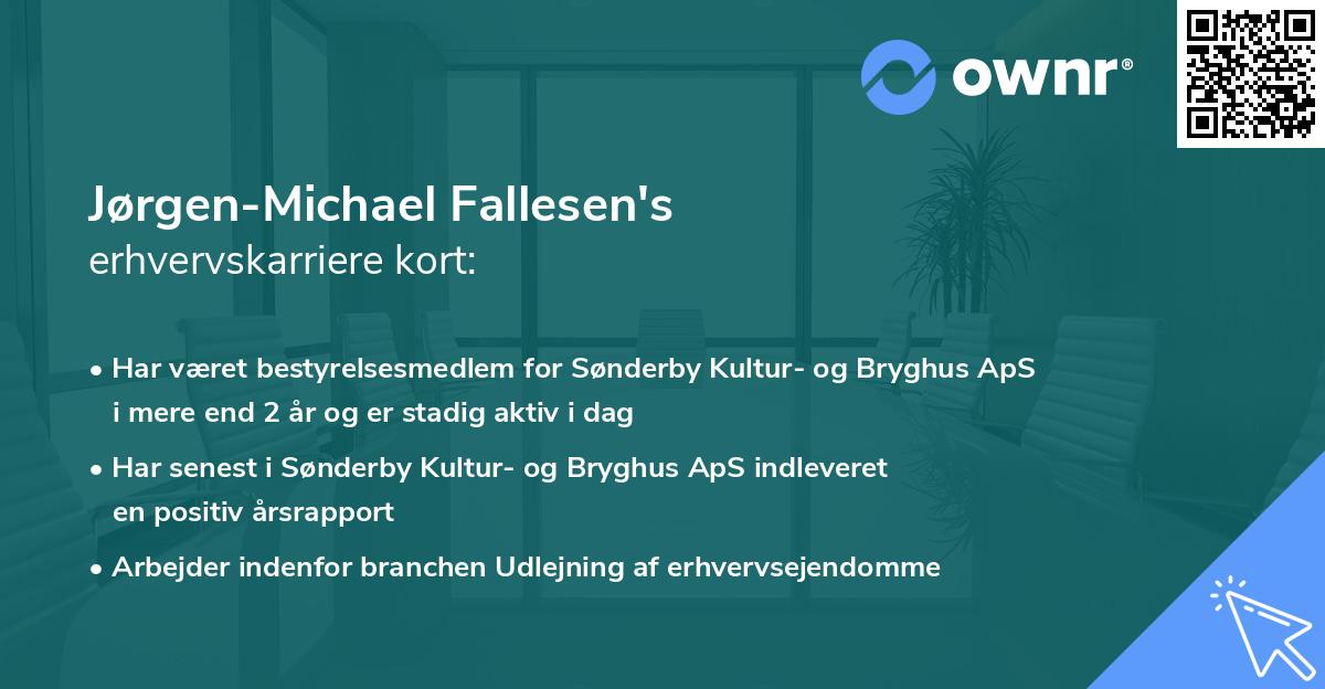 Jørgen-Michael Fallesen's erhvervskarriere kort