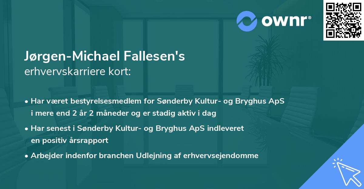 Jørgen-Michael Fallesen's erhvervskarriere kort