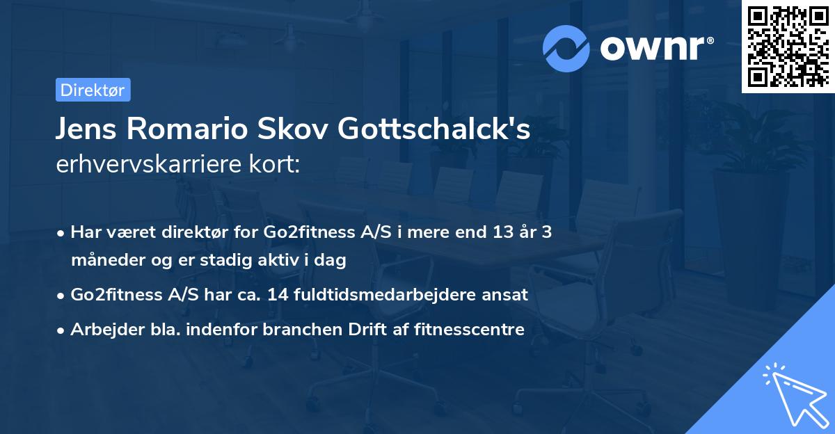 Jens Romario Skov Gottschalck's erhvervskarriere kort