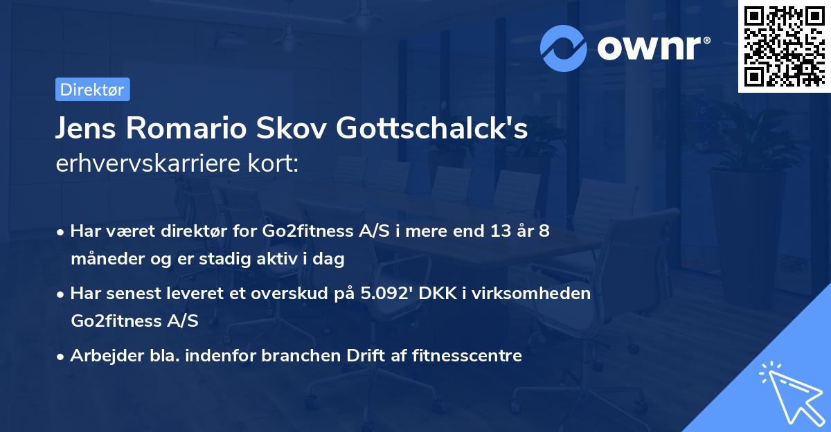 Jens Romario Skov Gottschalck's erhvervskarriere kort