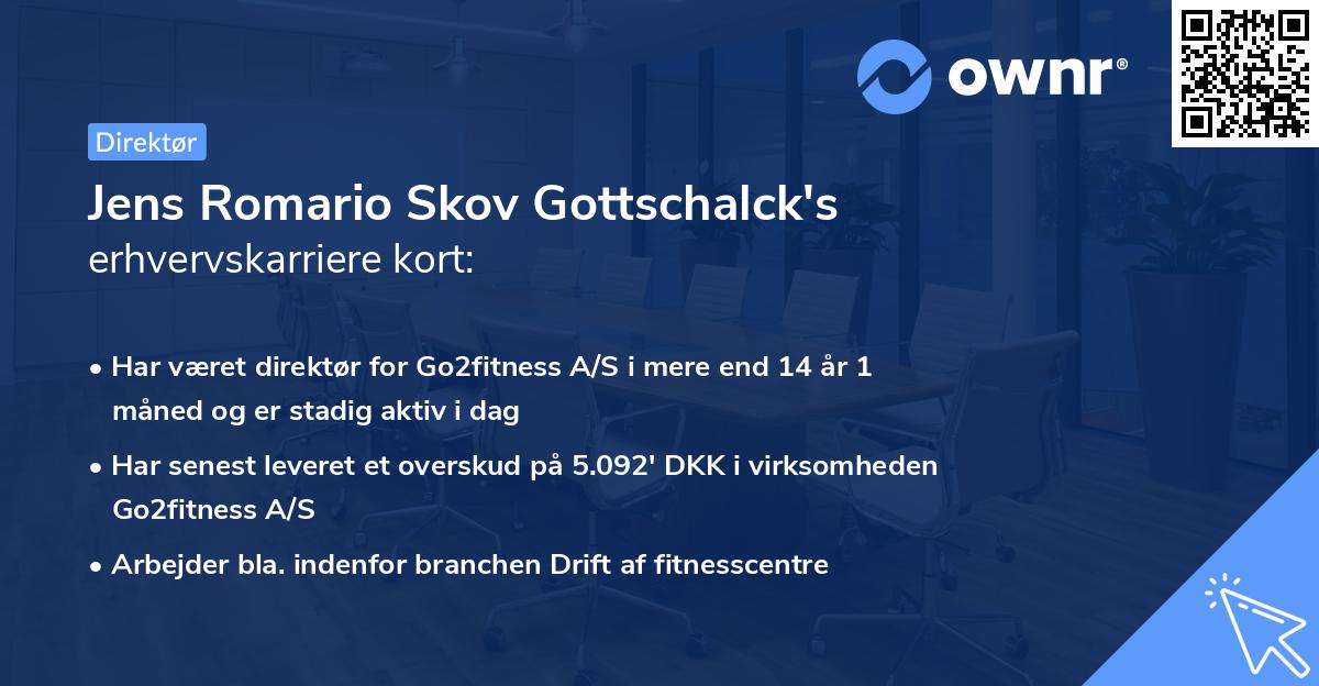 Jens Romario Skov Gottschalck's erhvervskarriere kort