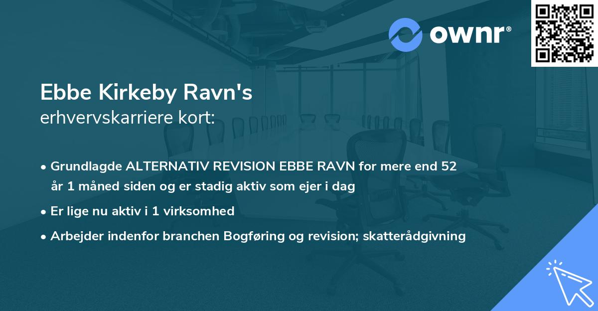 Ebbe Kirkeby Ravn's erhvervskarriere kort