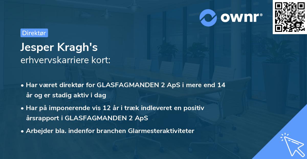 Jesper Kragh's erhvervskarriere kort