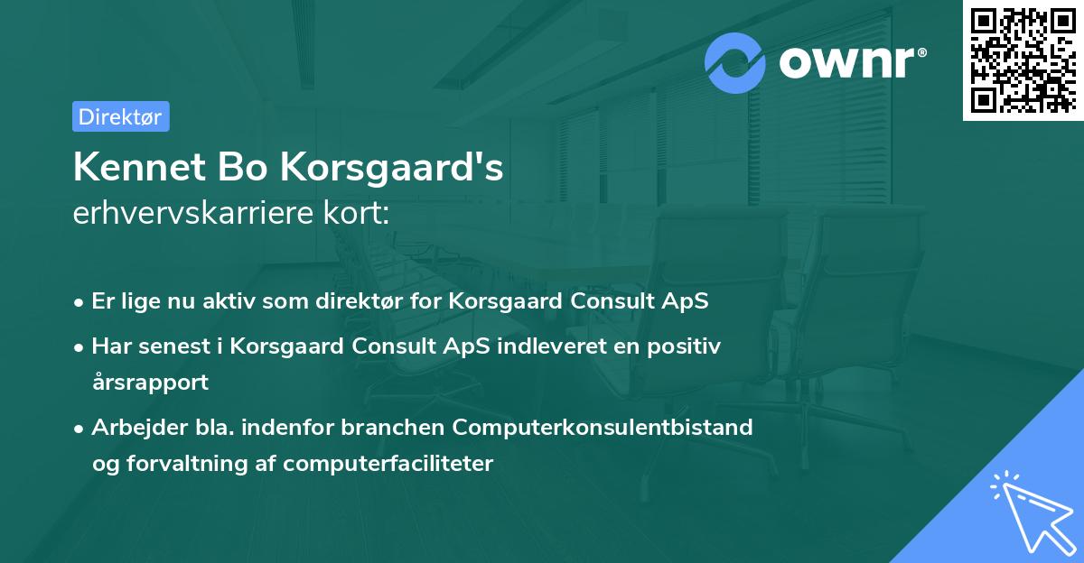 Kennet Bo Korsgaard's erhvervskarriere kort
