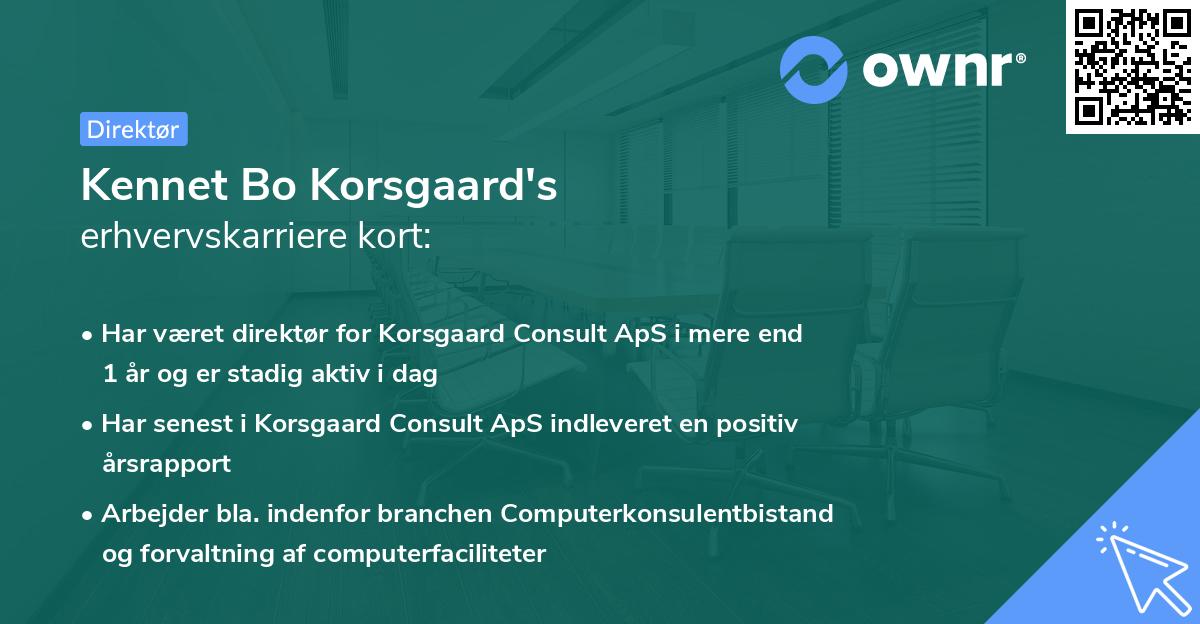 Kennet Bo Korsgaard's erhvervskarriere kort
