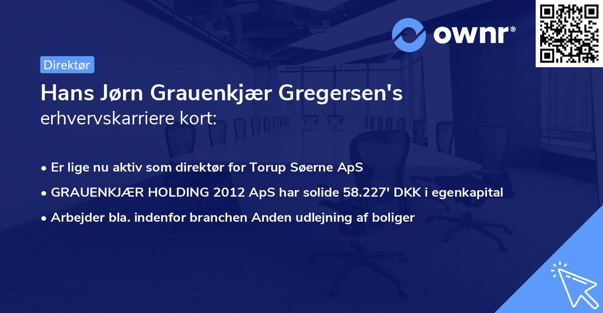 Hans Jørn Grauenkjær Gregersen's erhvervskarriere kort