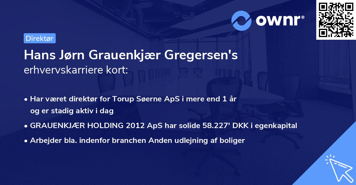 Hans Jørn Grauenkjær Gregersen's erhvervskarriere kort