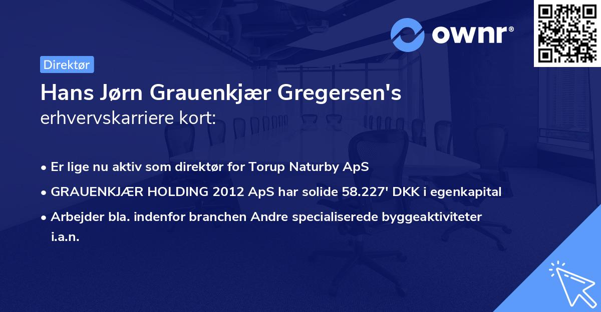 Hans Jørn Grauenkjær Gregersen's erhvervskarriere kort