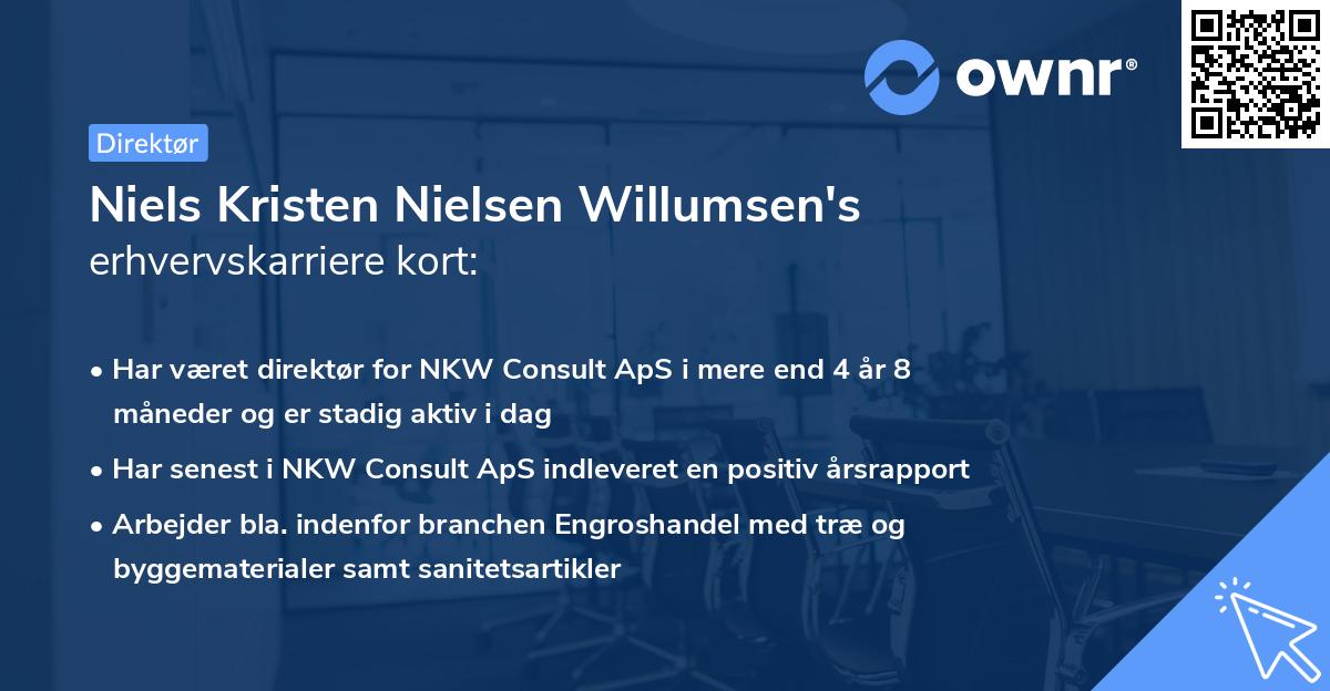 Niels Kristen Nielsen Willumsen's erhvervskarriere kort