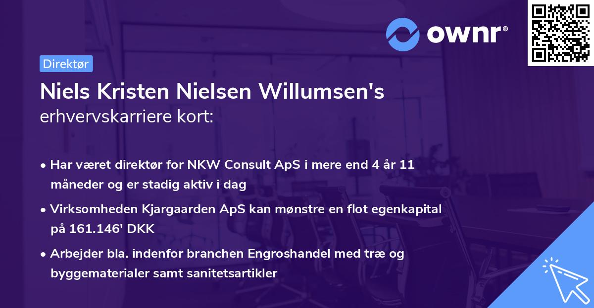 Niels Kristen Nielsen Willumsen's erhvervskarriere kort