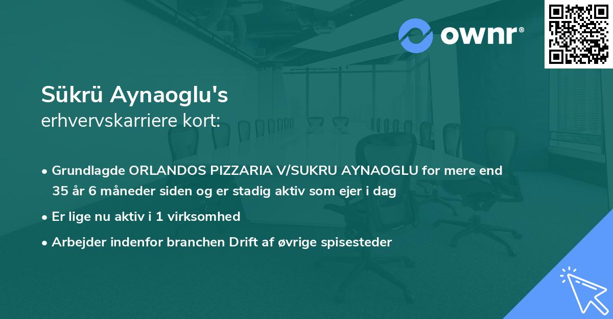 Sükrü Aynaoglu's erhvervskarriere kort