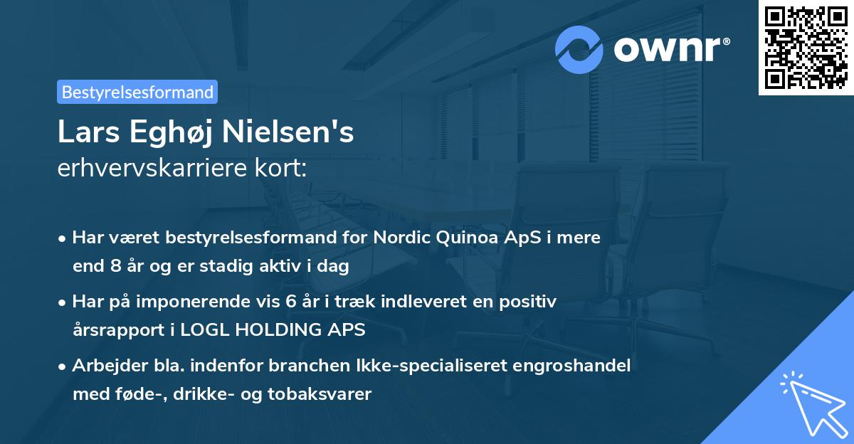 Lars Eghøj Nielsen's erhvervskarriere kort