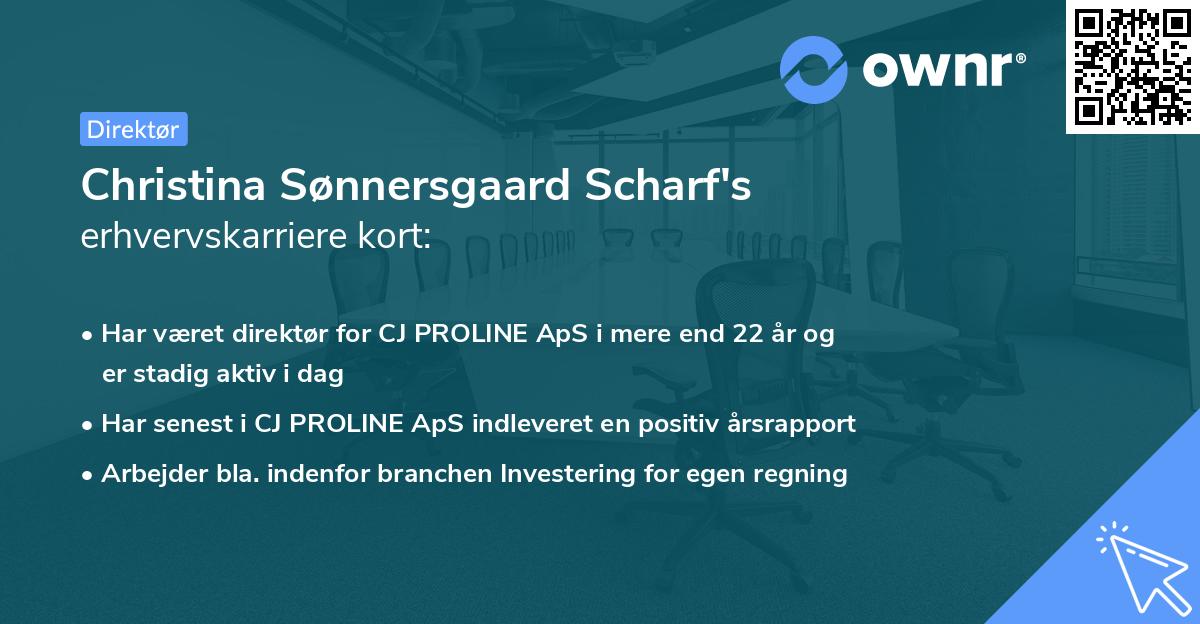 Christina Sønnersgaard Scharf's erhvervskarriere kort