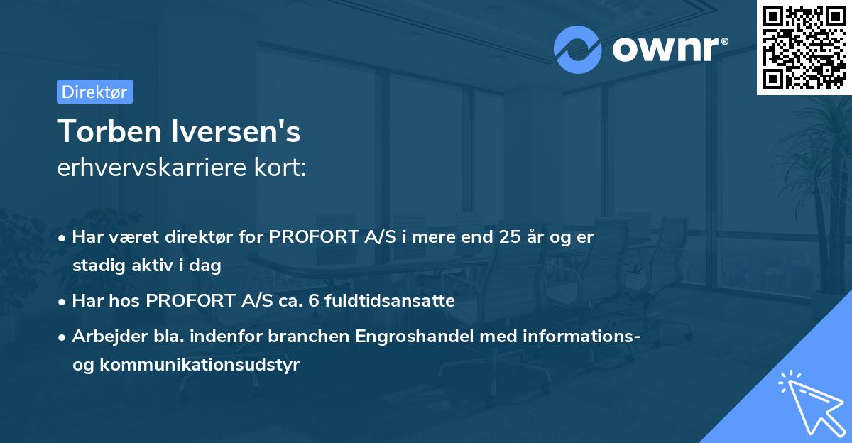 Torben Iversen's erhvervskarriere kort