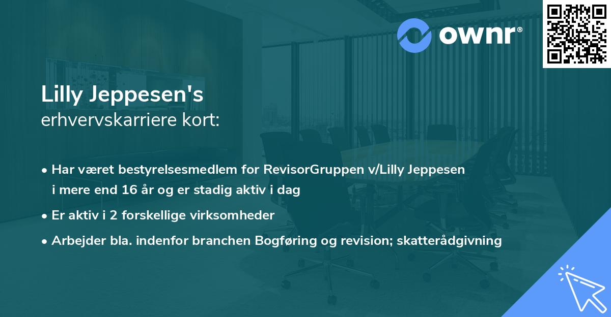 Lilly Jeppesen's erhvervskarriere kort