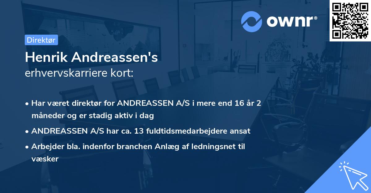 Henrik Andreassen's erhvervskarriere kort