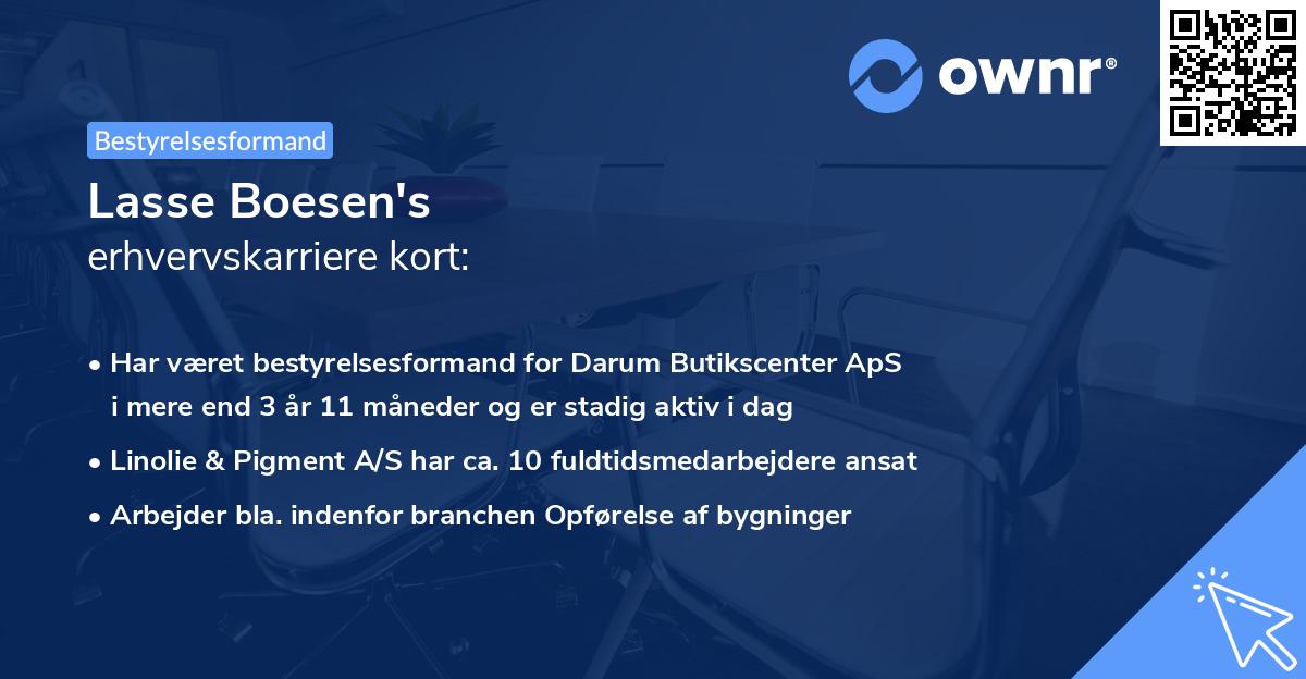 Lasse Boesen's erhvervskarriere kort