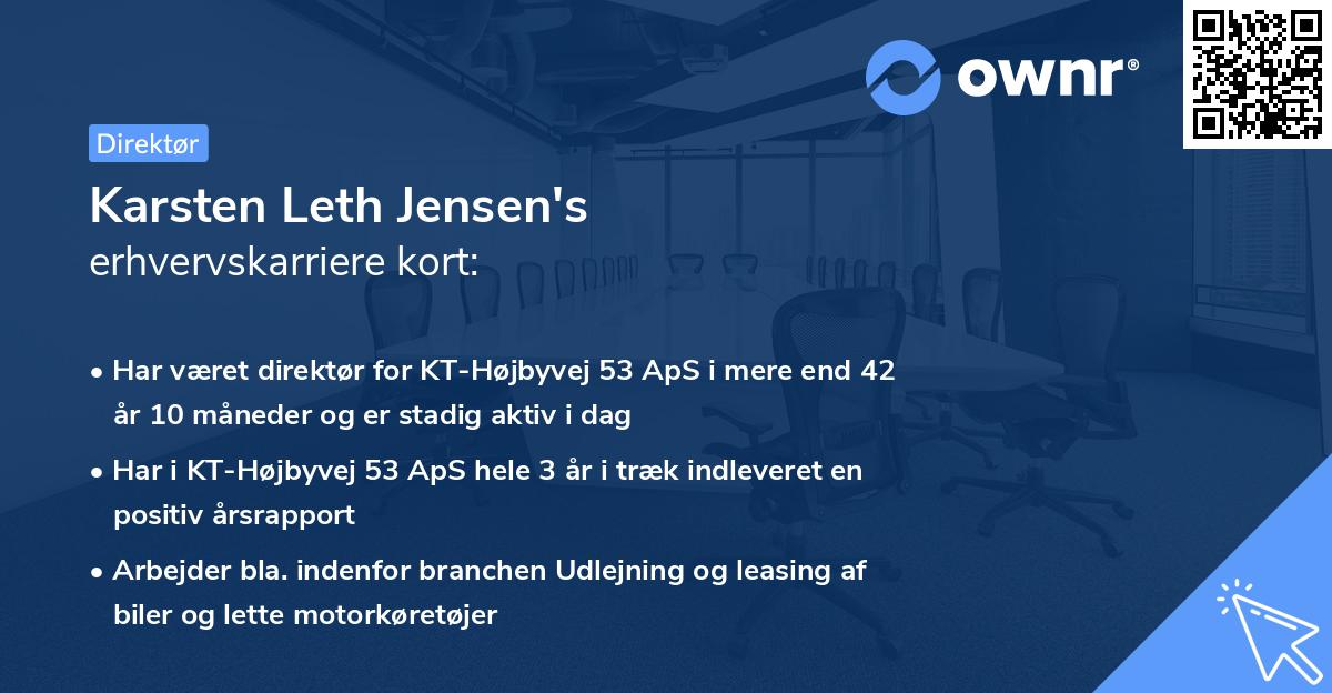 Karsten Leth Jensen's erhvervskarriere kort