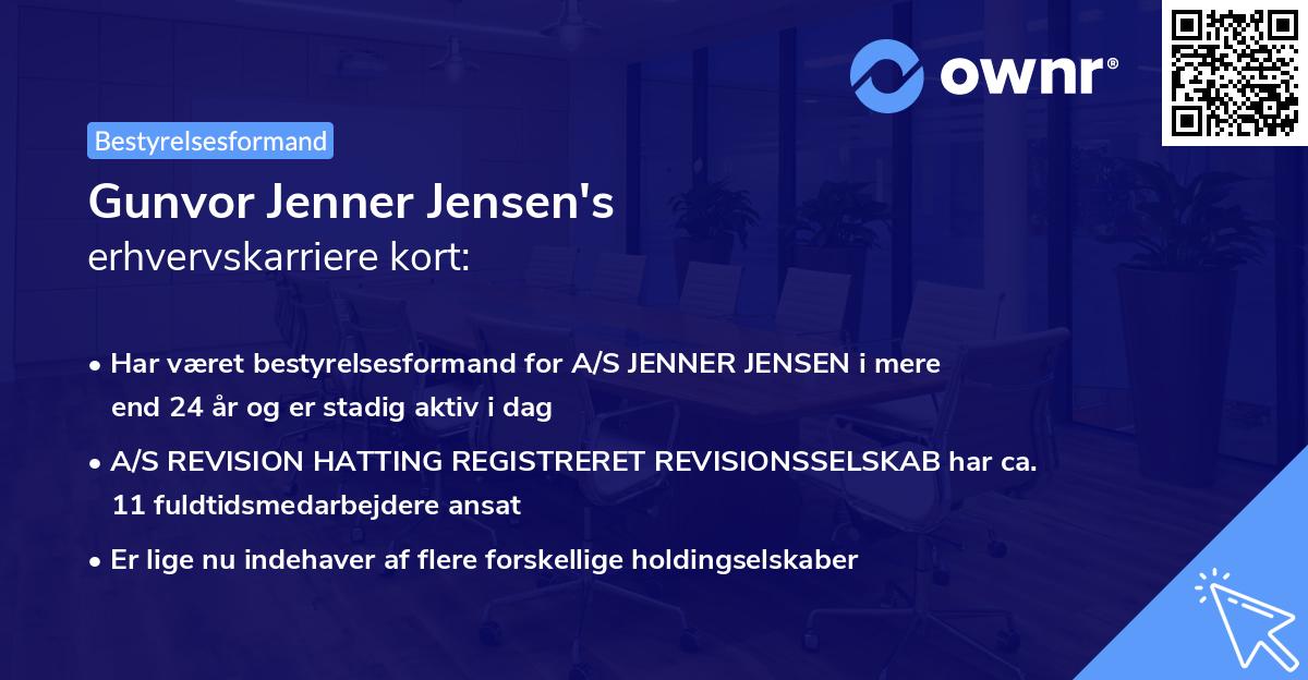 Gunvor Jenner Jensen's erhvervskarriere kort