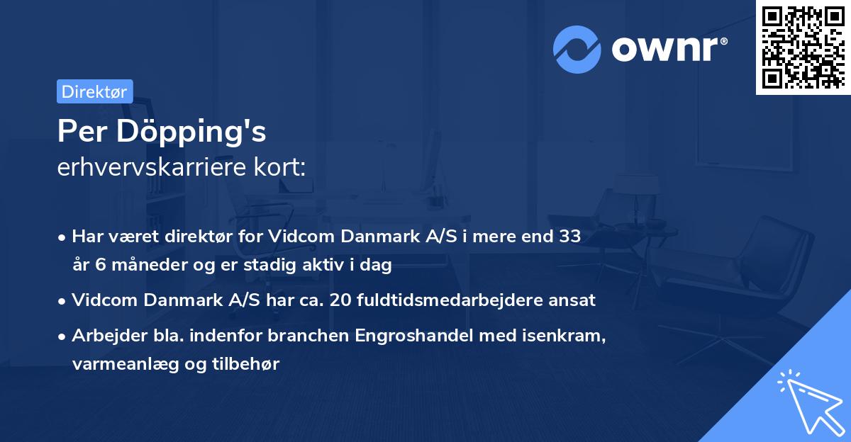 Per Döpping's erhvervskarriere kort