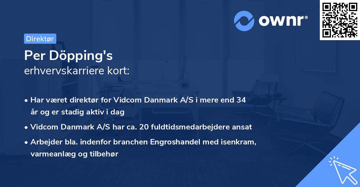 Per Döpping's erhvervskarriere kort